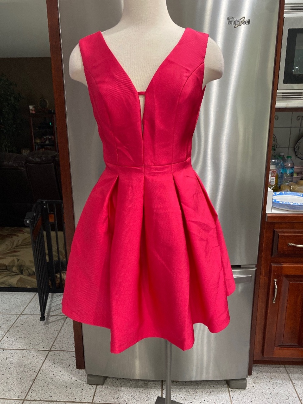 New pink boutique pink skater dress size small